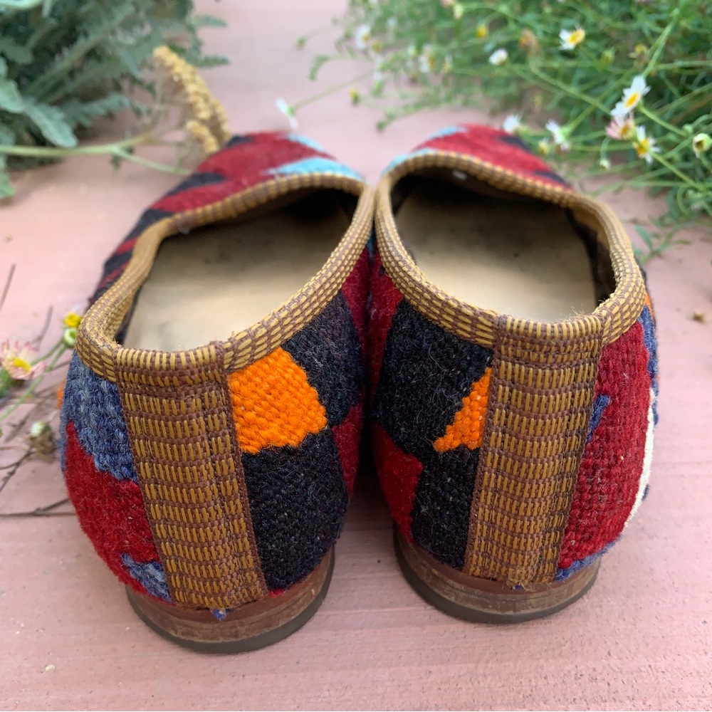 Artemis Design Co. Vintage Textile & Leather Loafers, size 8 - Picture 3 of 7